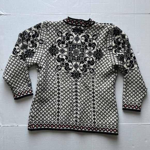 Dale of Norway Wool Knit Cardigan Ski Sweater Nordic Fair Isle Clasp Jacket XS - Picture 2 of 16